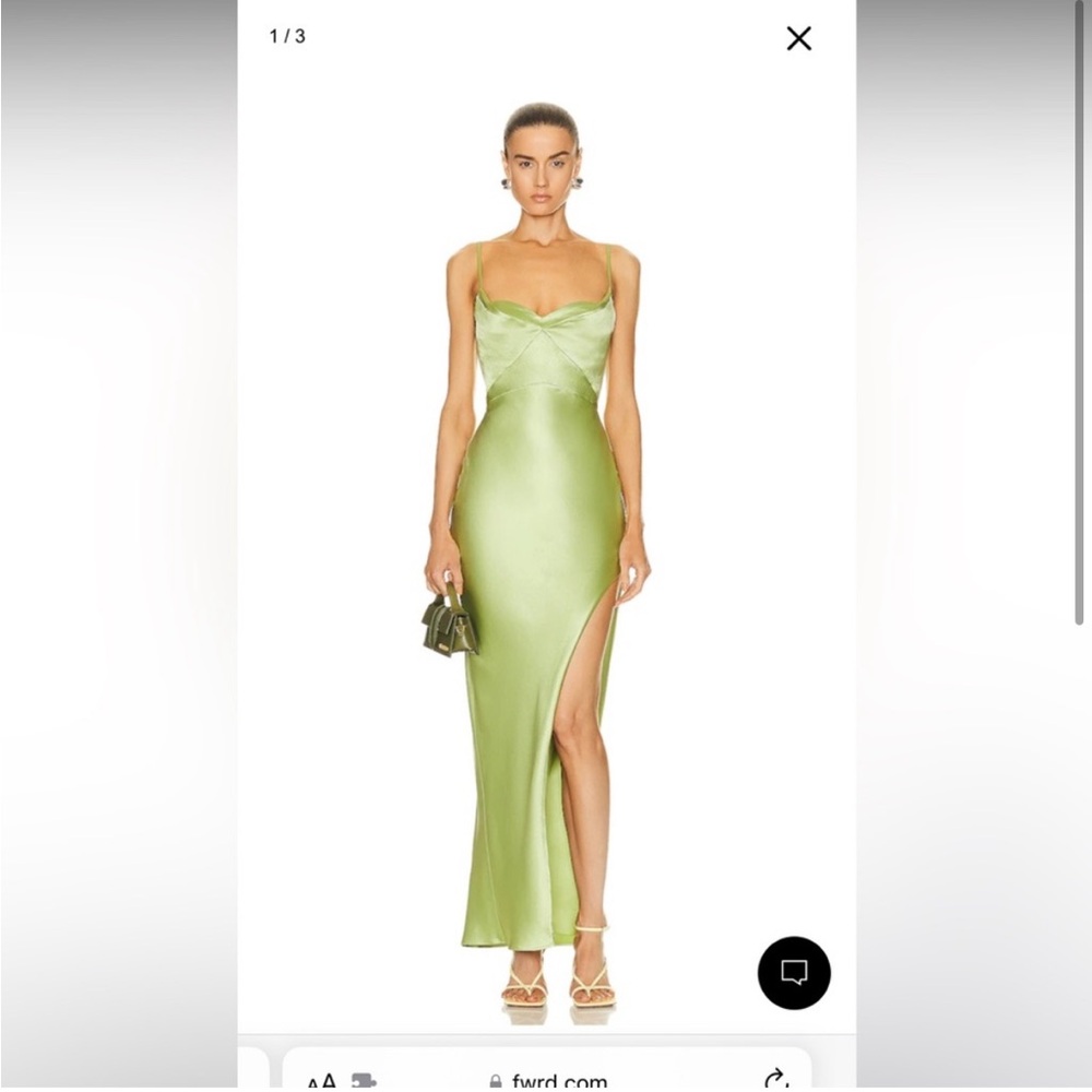 Ariah Cowl Draped Midi Dress in Limelight
